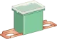 JAPVAL-M48-40A - Fuse: automotive JapVal Bent CS Male 40A 32V green