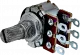 R16148-1B-1-A100K - Carbon potentiometer logarithmic stereo 100K 63mW Shaft: 9mm, M10x0.75,