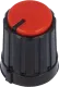 GTC6M-13X16-C - Knob miniature, with pointer; Shaft d:6mm; Ø13.3x16.5mm red