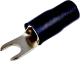GKS-M4/4B - vergoldeter Gabelkabelschuh M4 4mm² isoliert, schwarz