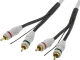 RCA-HQ2.500 - 2 x 2 RCA-Stecker Verlängerung 5m schwarz