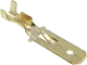 FSZU6,3/2,5-Q - Flachsteckzunge unisoliert mit Haken, vergoldet 6,3mm 1-2,5mm² (VPE 10)