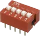 NDS-05V - DIP/DIL-switch Standard 5pol. P=2.54