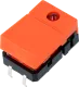B3J-2200 - Taster SPST-NO 24VDC 0.85A orange mit roter LED 18x12x10.3mm RM9x12.5mm