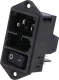 DD11.0121.1111 - IEC Stecker mit Schalter DPST 250VAC/1A mit Sicherungshalter