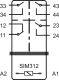 SIM312 - Relais 3SPST-NO SPST-NC 8A Uspule 12VDC