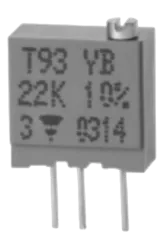 T93YBK002,2 - Multiturn Cermet Trimmer YB 2,2K