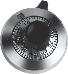 DIAL11111 - Präzisionsdrehknopf mit Zähler, Achse Ø6,35mm, 25,4x49,53mm