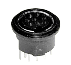 MDA6TP - Mini-DIN-Einbaubuchse 180° 6pol