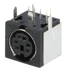 TM0508A/6 - Mini-DIN-Diodeneinbaubuchse 6pol geschirmt schwarz