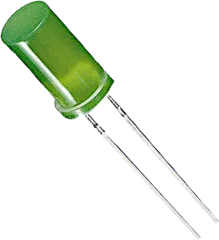 V522P - Cylindrical Flat-Topped LED Lamp, green