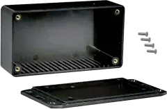 HA1591CFLBK - ABS-Gehäuse 120x65x36mm schwarz