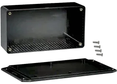 HA1591DFLBK - ABS-Gehäuse 150x80x46mm schwarz