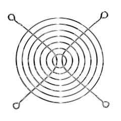 LGM254 - Fan guard for 254 x 254mm made of chrome-plated metal