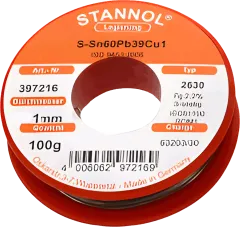 LZ3010-0250-PB - Lötdraht auf Rolle 2630 2,2% 1mm Sn60Pb39Cu1 250g