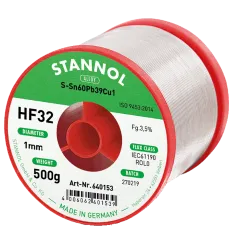 HF3210-500 - Lötdraht auf Spule HF32 3,5% 1,0mm Sn60Pb39Cu1 500g