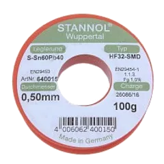 HF3205SMD100 - Lötdraht HF32 SMD 1,0% 0,5mm Sn60Pb40 100g