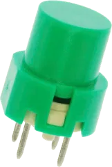 D6R50F1LFS-GN - Taster rund SPST-NO grün