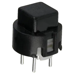 D6C90F1LFS-SW - Taster rund SPST-NO Ø12mm 32VDC 10mA schwarz RM5x5mm