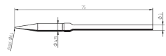 ERSA-212BD - Soldering Tip for SMT60A Pencil 0,4mm