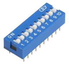 EDG10S - DIP-Schalter Standard 10Pol 12VDC 0.05A RM=2.54