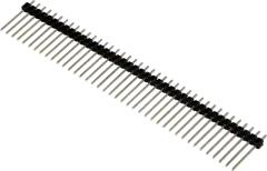 WSL040G - Stiftleiste 40pin gerade einreihig verzinnt selektiv vergoldet RM=2,54