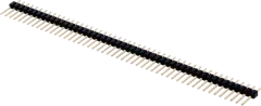 ASL050TG - Stiftleiste 50pin gerade verzinnt selektiv vergoldet RM=2,54
