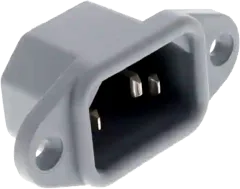 GSD781L - Einbaustecker, Lochabstand 40mm, Lötösen zur Kabelbefestigung