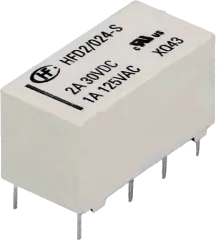 HFD2/024-S - Relay DPDT 125VAC, 1A rsp. 30VDC 2A Ucoil 24VDC 3840R