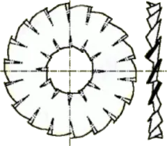 SKM4U-S - Fächerscheibe Stahl schwarz M4 VPE 100