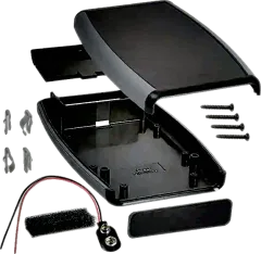 HA1553DBKBAT - ABS-Gehäuse 147x89x25 Batteriefach schwarz