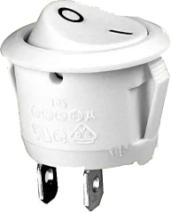 WIP12A02 - Wippenschalter SPST 6A 250V weiß