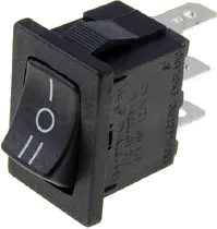 H8620VBAAA - Rocker Switch On-Off-On 10A 250V Blk/Blk