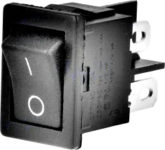 H8550VBACA - Rocker Switch DPST 10A 250V Black/Black