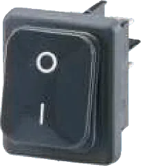 B442MASK-SW - Wippenschalter DPST 16A 250V sw/sw