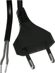 NKE150G - Eurostecker 1.5 m 30 mm abgemantelt mit Aderendhülsen grau