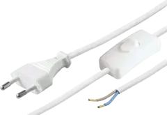 NKES250WS/R602 - Euronetzkabel mit Schalter 2,5m weiß