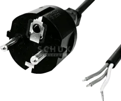 NKS200RRS - Zentral-Schuko-Netzkabel 2m sw