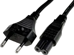 NKEK150S - Eurostecker und Kleingerätedose C7 1.5 m, schwarz