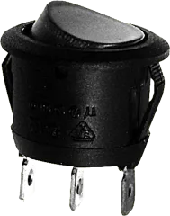 WIP12BRT - Wippenschalter SPST 6A 250V schwarz rot beleuchtet