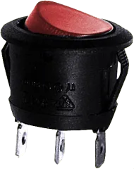 WIP14BRT - Wippenschalter DPST 10A 250V sw/rt beleuchtet