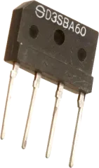 D3SBA60 - SIL Brückengleichrichter 600V 4A RM7,5
