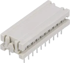220F10099X - IC-Sockelverbinder in Schneidklemmtechnik für Flachkabel 20-Pole 7,62mm