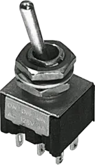 WT22 - Mininatur-Kippschalter DPDT 28VDC 3A