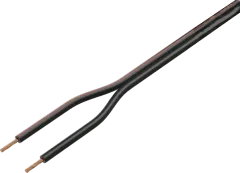 ZL215SW - Zwillingslitze 2x1,5 mm² schwarz 100m