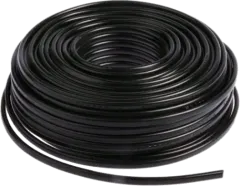H03VV2X075SW - PVC-Netzkabel 2x0,75mm² schwarz 100m