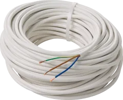 H05VV3X100WS - PVC-Netzkabel 3x1,00mm² weiß 100m