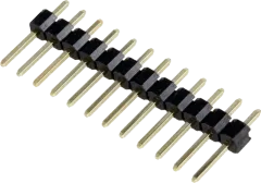 WSL012Z - Stiftleiste 12pin gerade einreihig verzinnt selektiv vergoldet RM=2,54