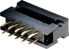 DS1018-102BX - Leiterplattenverbinder 10polig RM2.54/1.27mm Kontakte vergoldet.