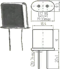 82-52 SCC - Quarz 2MHz HC18/U
